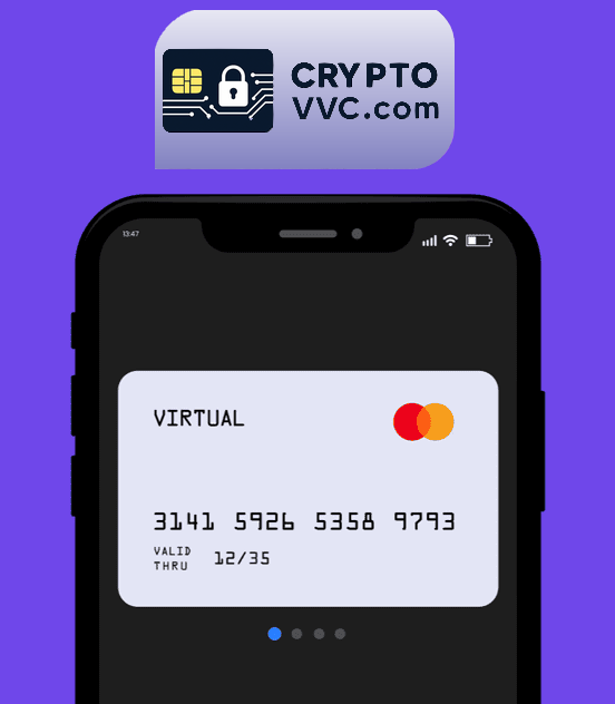 No KYC crypto card displayed on smartphone
